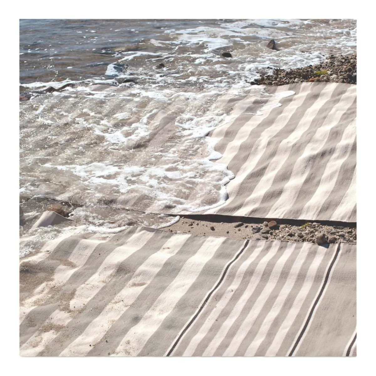 Catamaran Stripe Indoor/Outdoor Rug | Platinum & Ivory