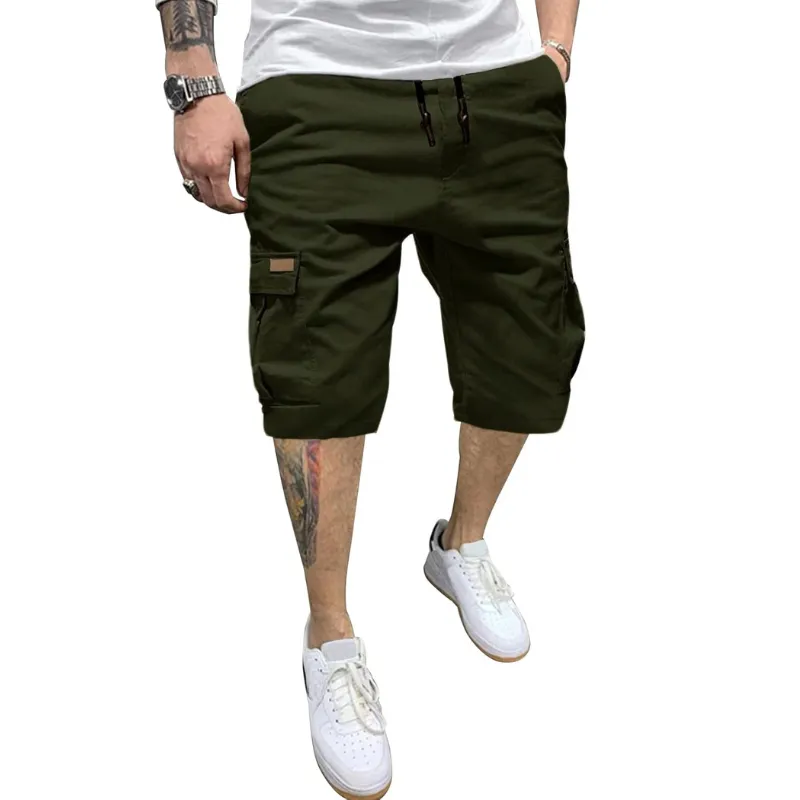 Classic Casual Drawstring Design Cargo Shorts