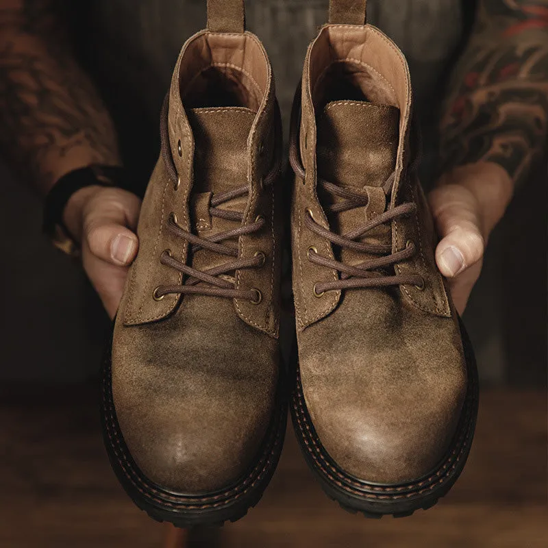 Classic Oil Wax Cow Suede Work Boots