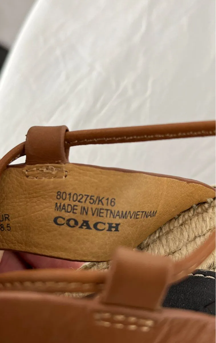 Coach Women's Rita Espadrille Sandals Size 8.5B NWOB
