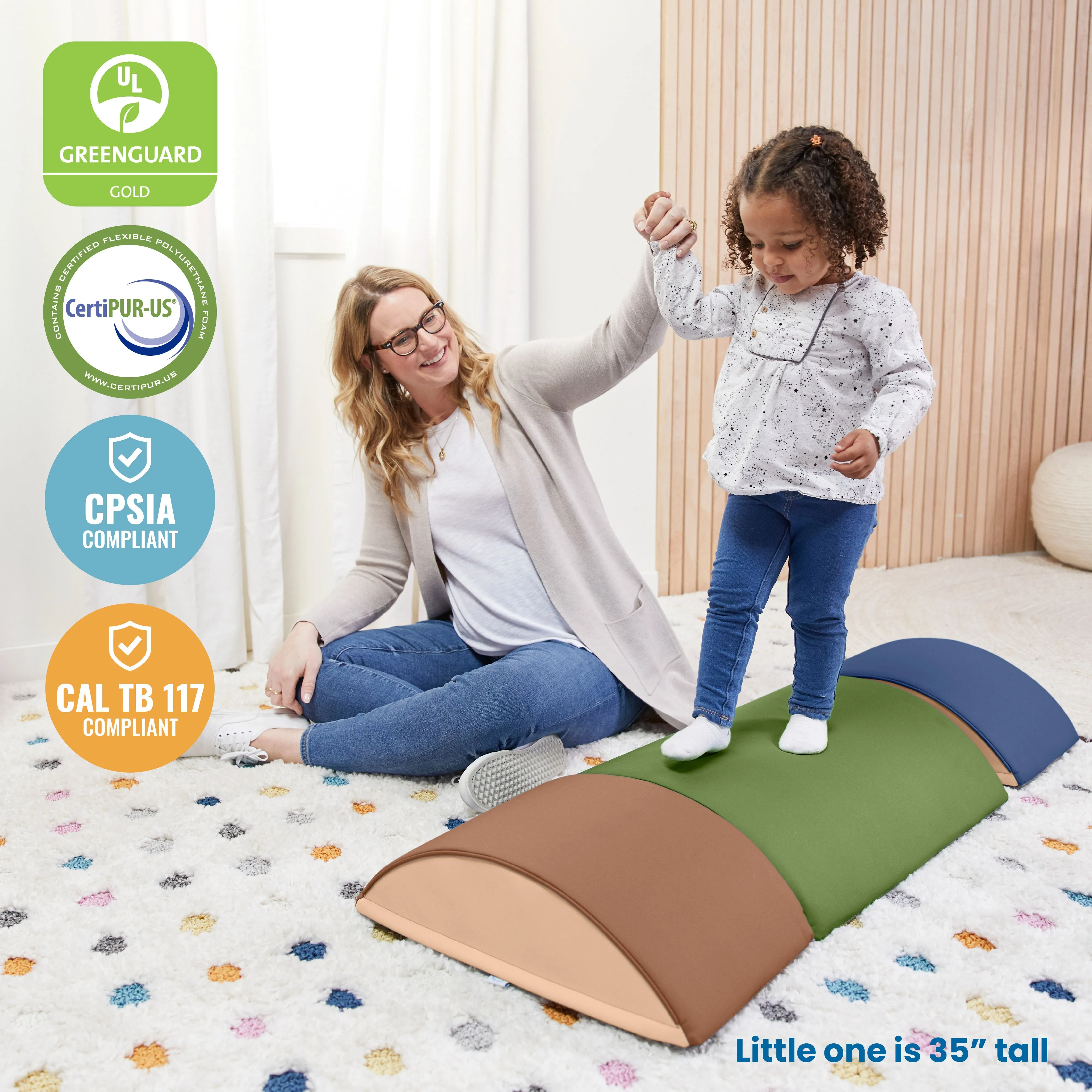 Colorful Log Climber Set, Balance Builders, 3-Piece