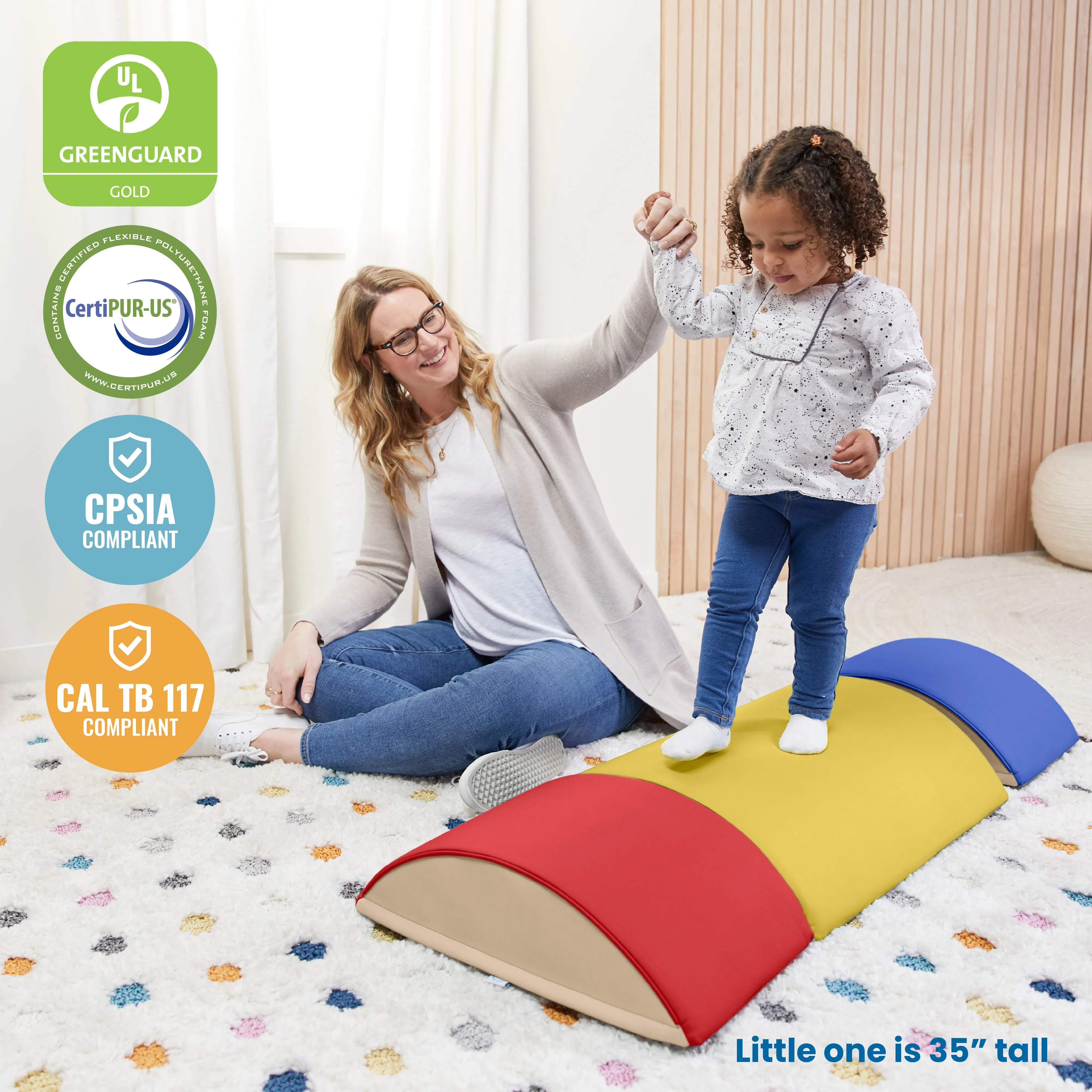Colorful Log Climber Set, Balance Builders, 3-Piece