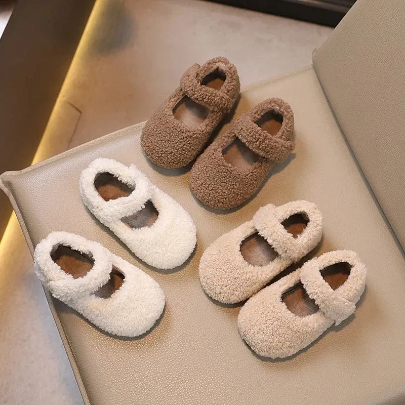 Cozy Fleece Mary Jane Shoes