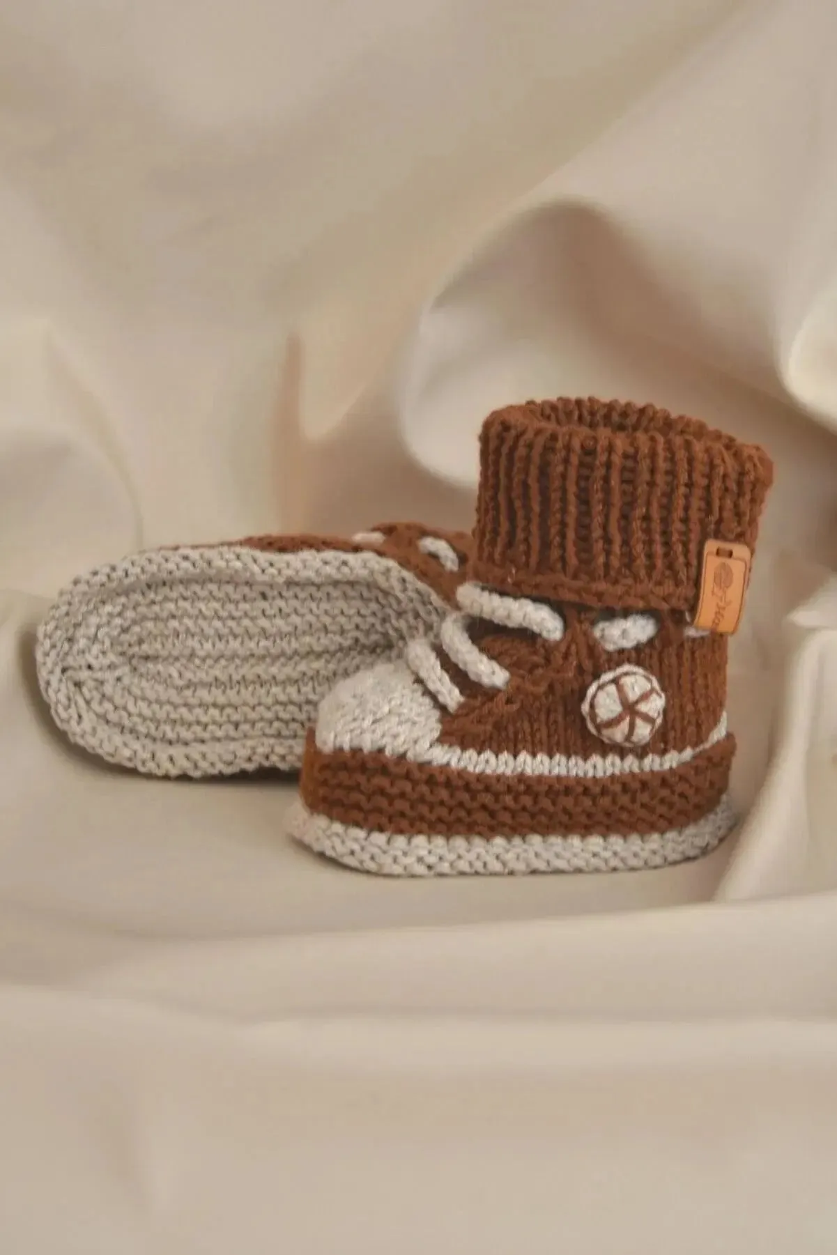 Crochet Baby Sporty Shoes Brown