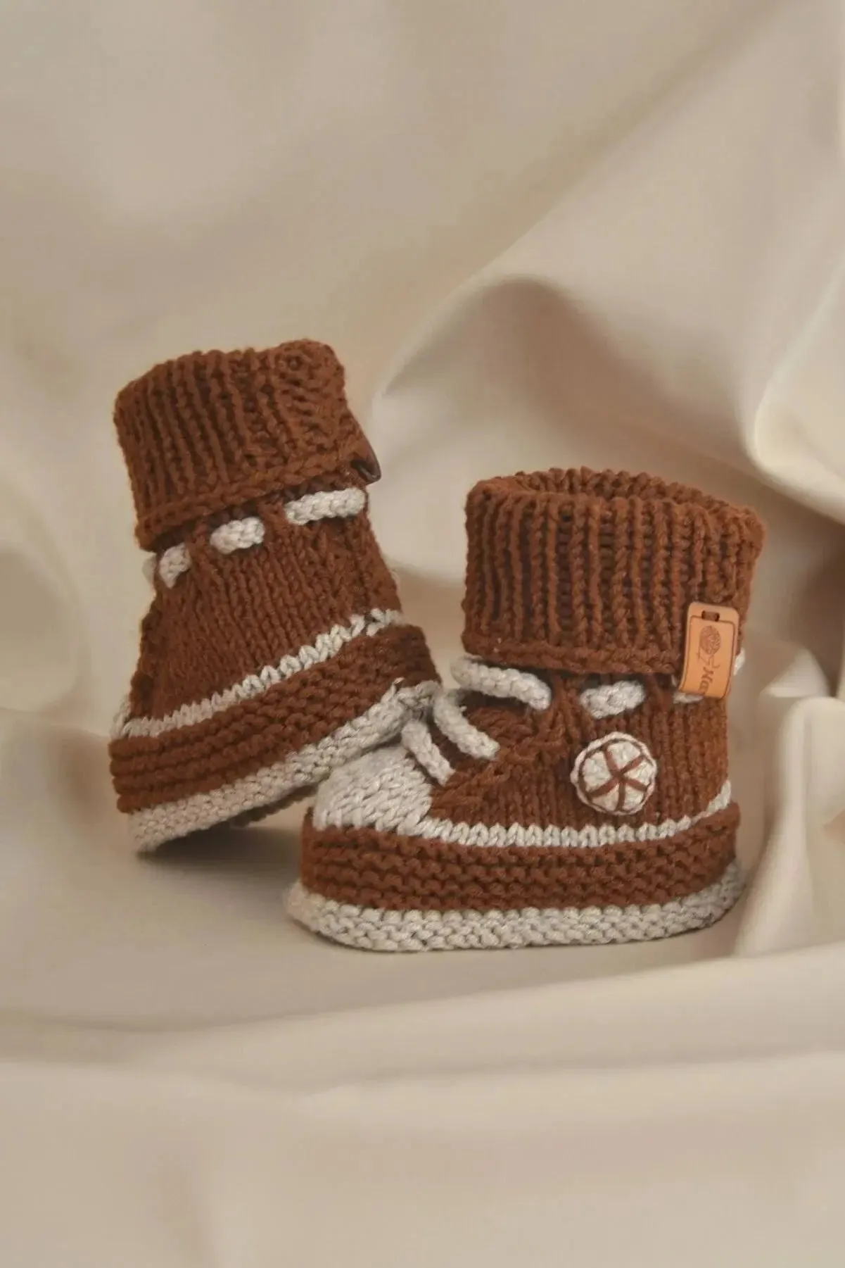 Crochet Baby Sporty Shoes Brown