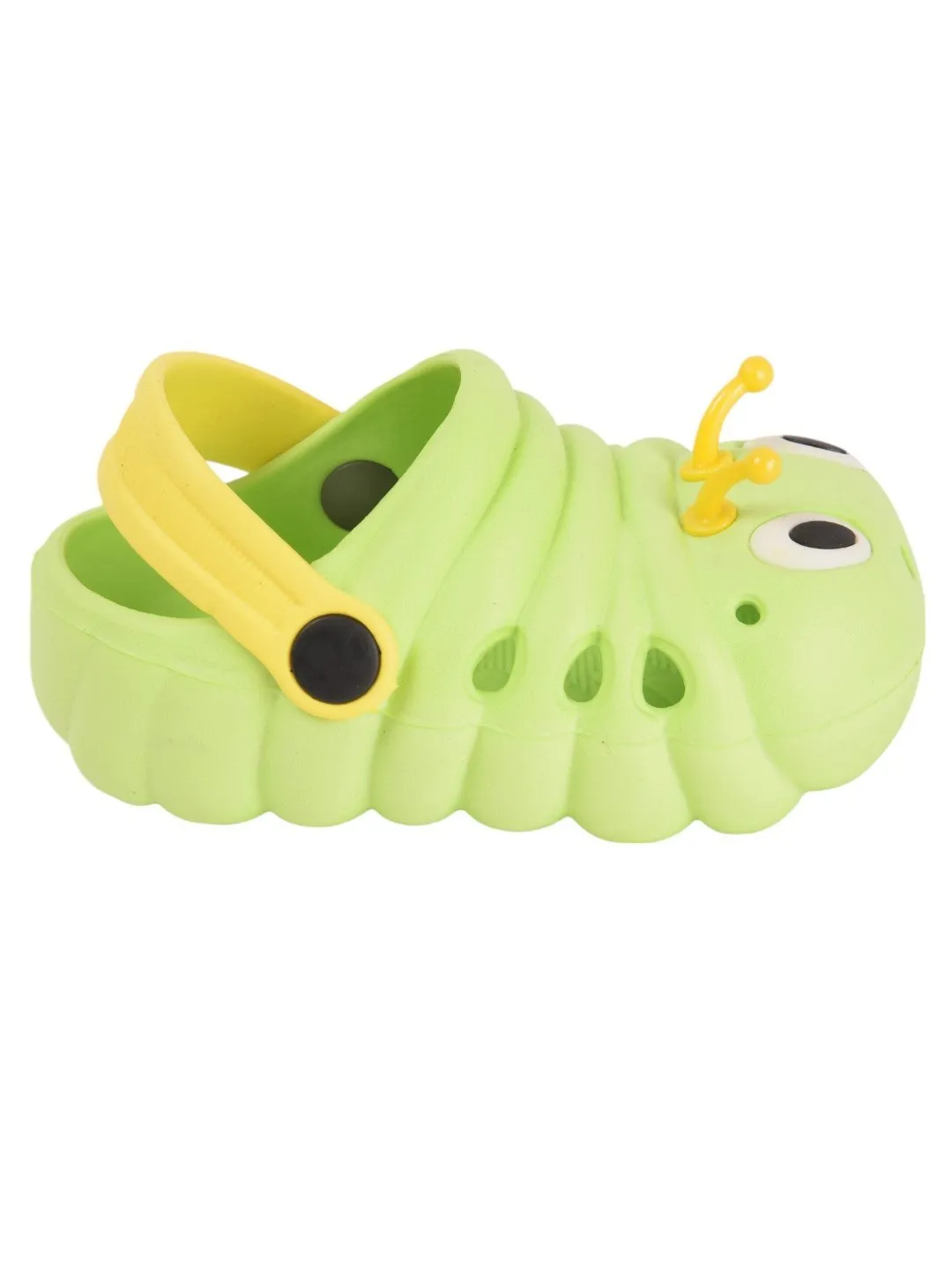Cute Caterpillar Design Clogs for Girls- Light Green