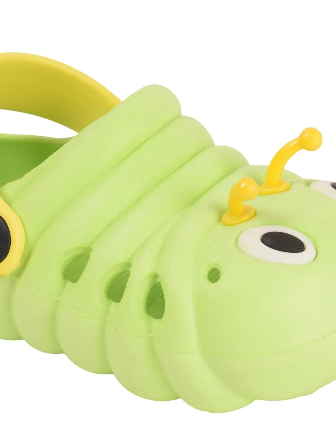 Cute Caterpillar Design Clogs for Girls- Light Green