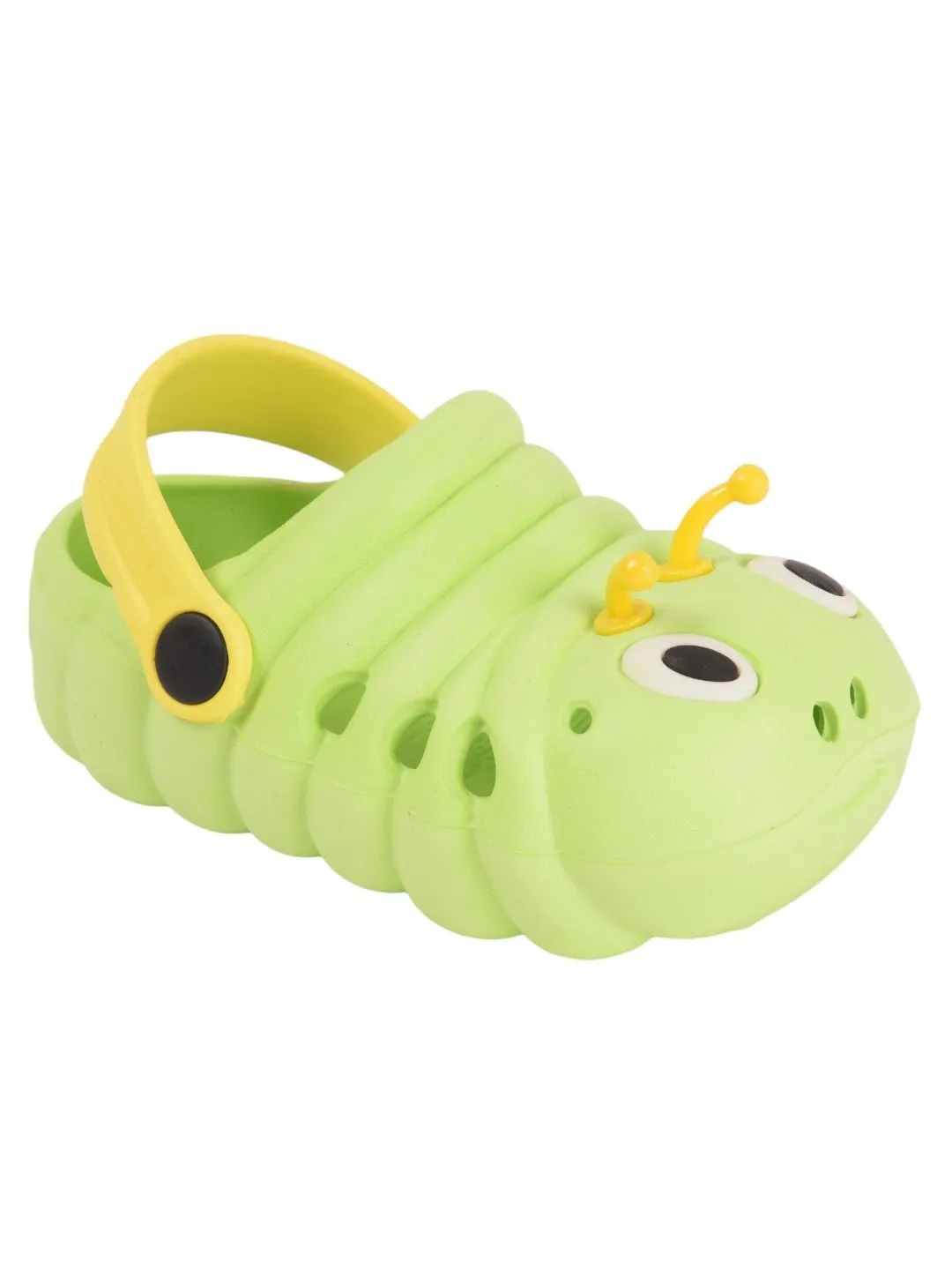Cute Caterpillar Design Clogs for Girls- Light Green