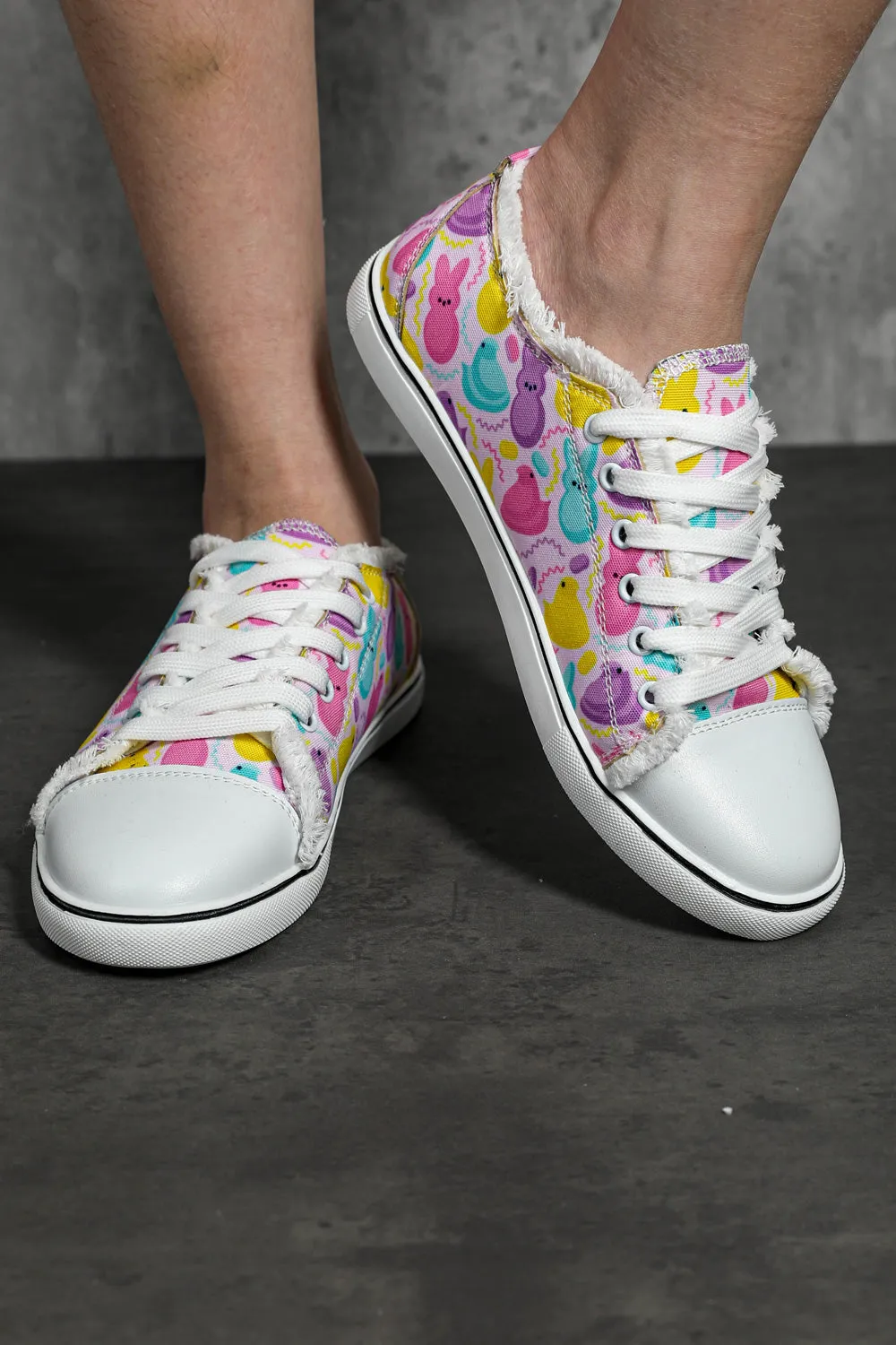 Cute Easter Rabbit Women’s Canvas Bunny Print Casual Shoes