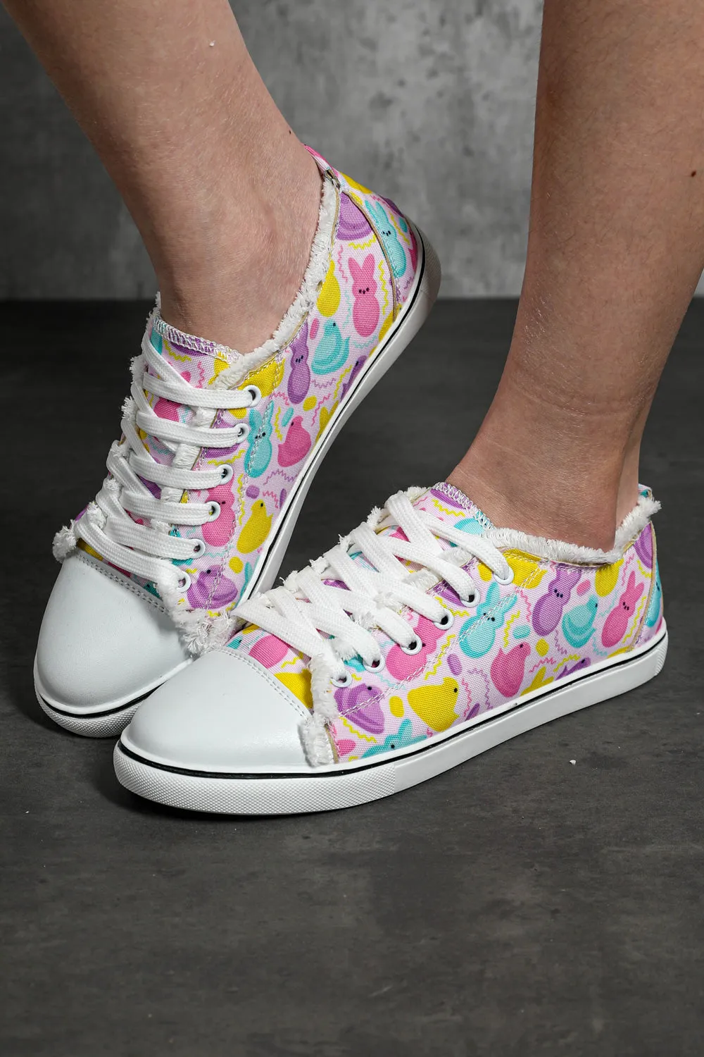 Cute Easter Rabbit Women’s Canvas Bunny Print Casual Shoes