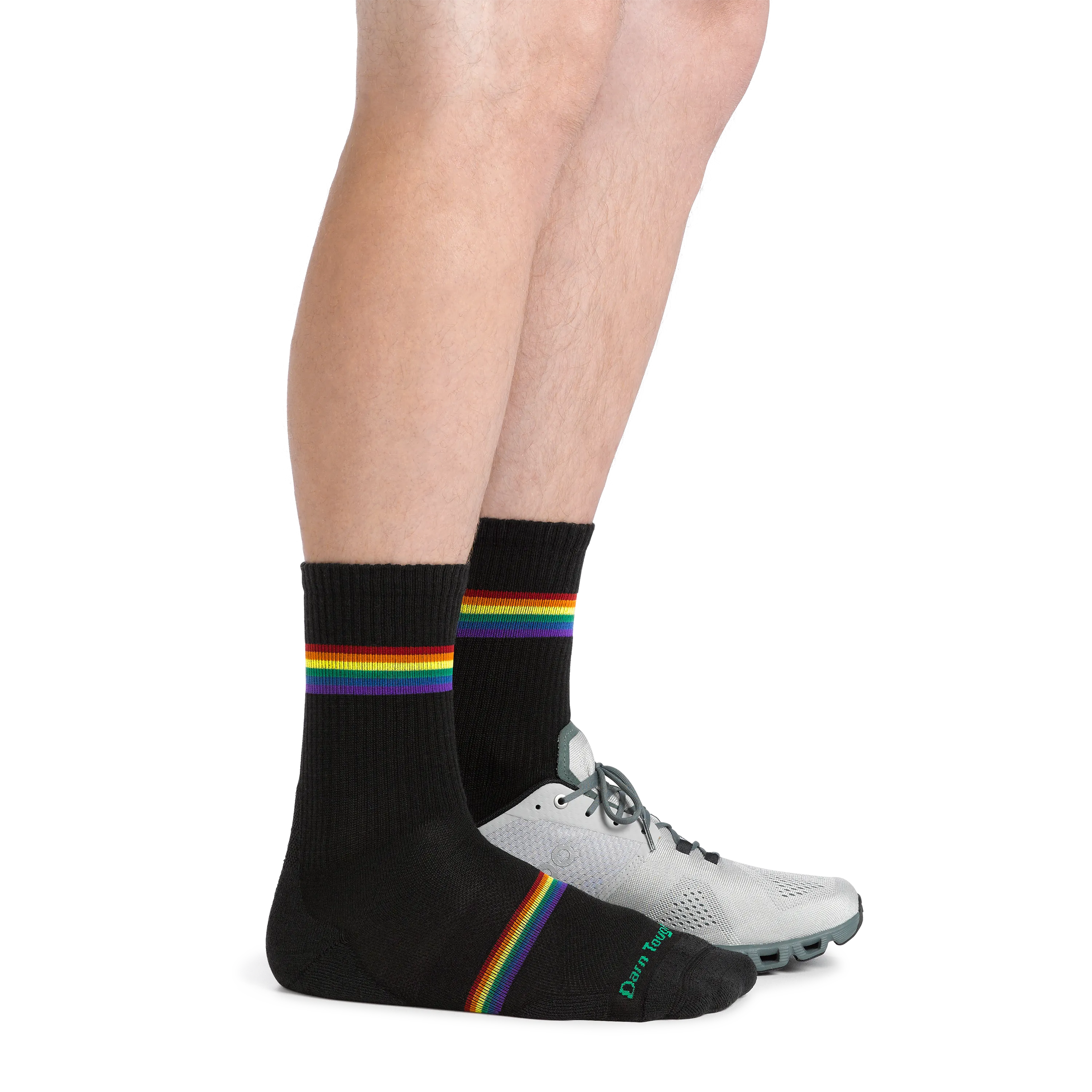Darn Tough Men&#x27;s Prism Micro Crew Lightweight Running Sock with Cushion Black | Buy Darn Tough Men&#x27;s Prism Micro Crew Lightweight Running Sock with Cushion Black here | Outnorth