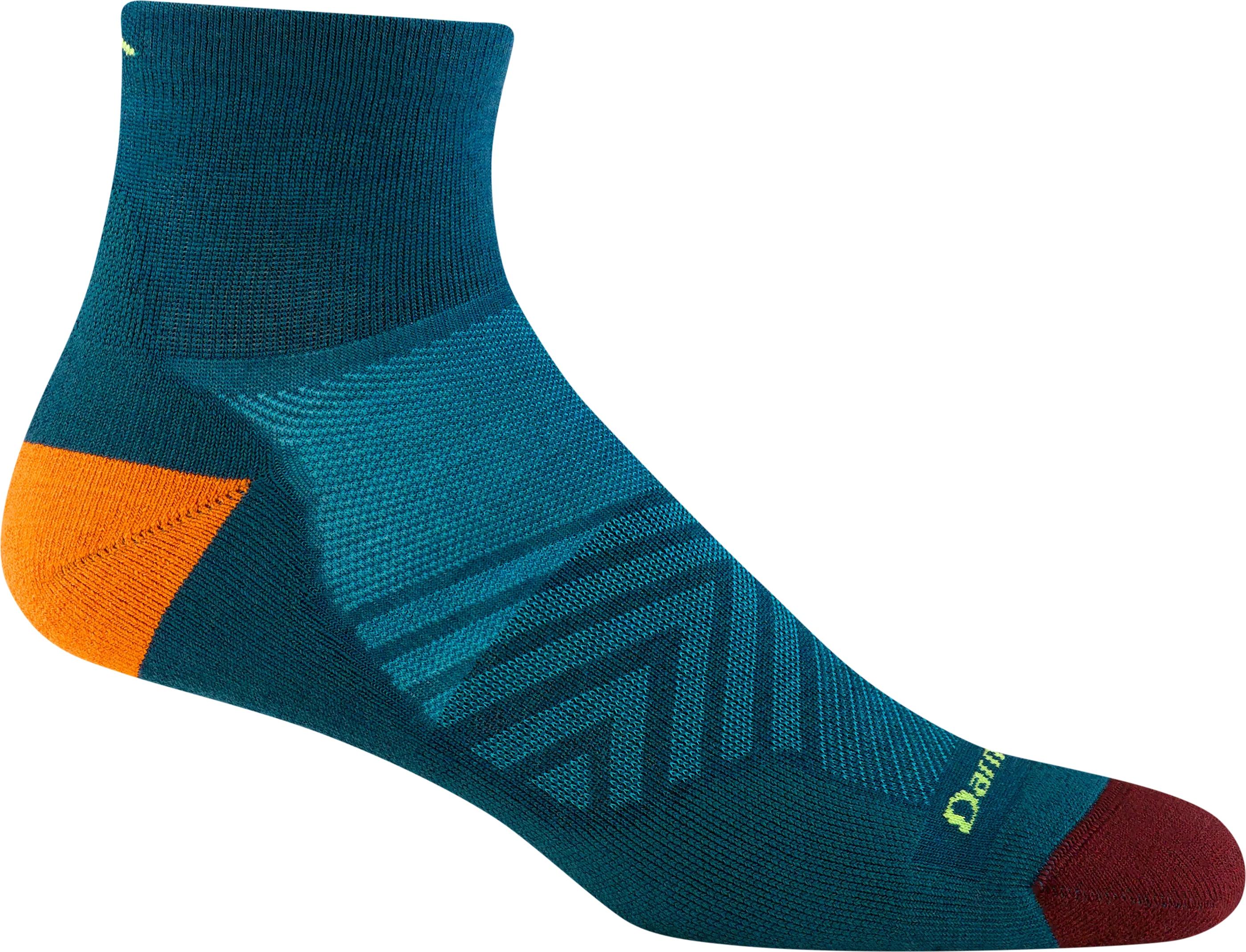 Darn Tough Men&#x27;s Run Quarter Ultra-Lightweight with Cushion Dark Teal | Buy Darn Tough Men&#x27;s Run Quarter Ultra-Lightweight with Cushion Dark Teal here | Outnorth