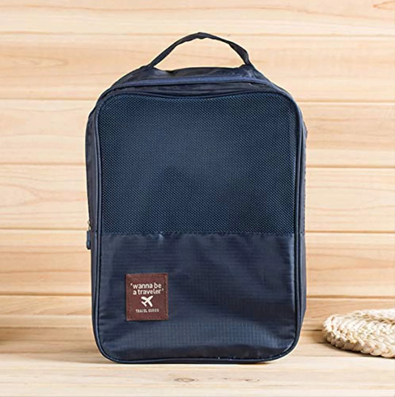 Electomania Travelling Shoe Storage Bag Waterproof Storage Footwear Organiser Pouch (Navy Blue)