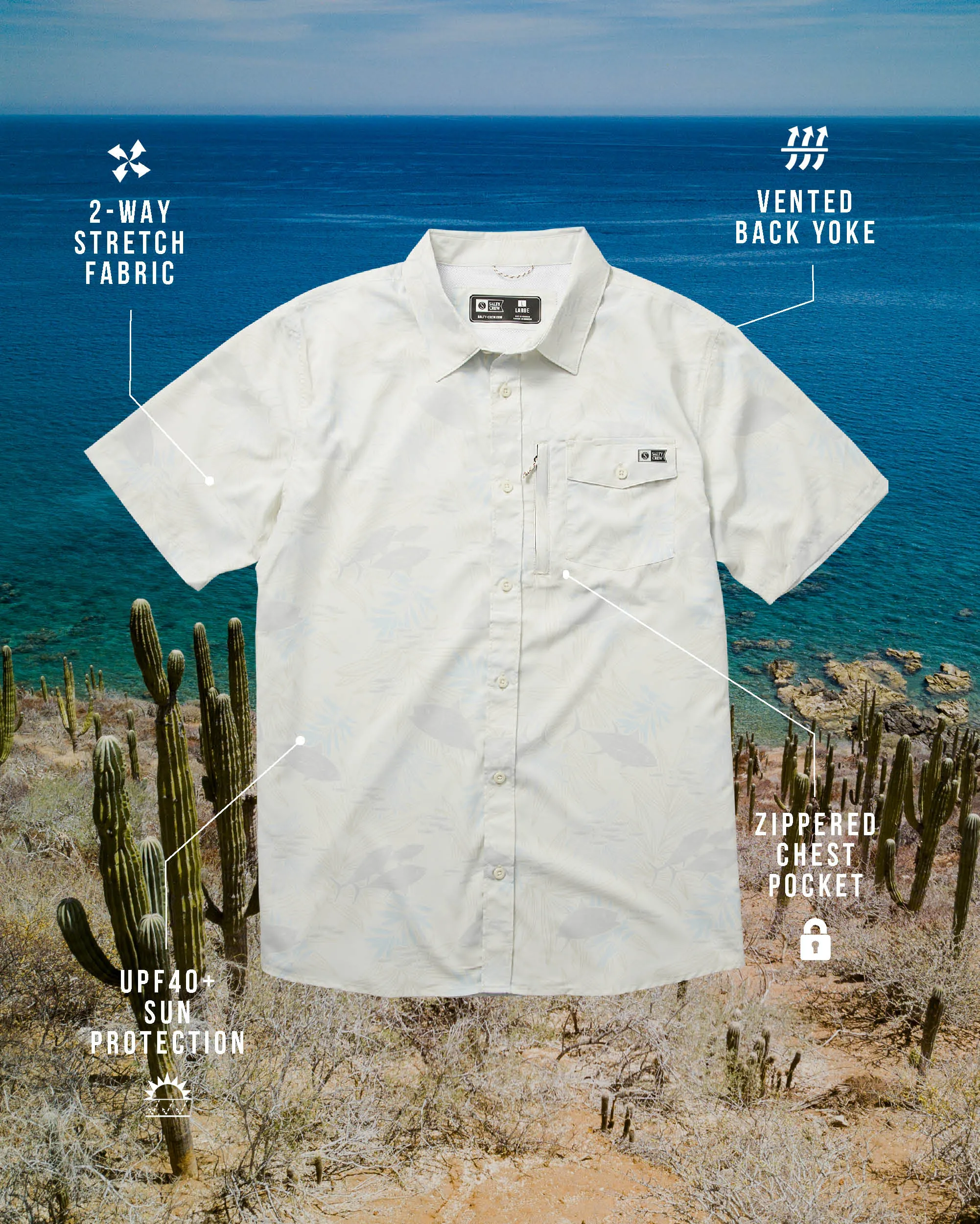 Feeding Frenzy Wax S/S Tech Woven