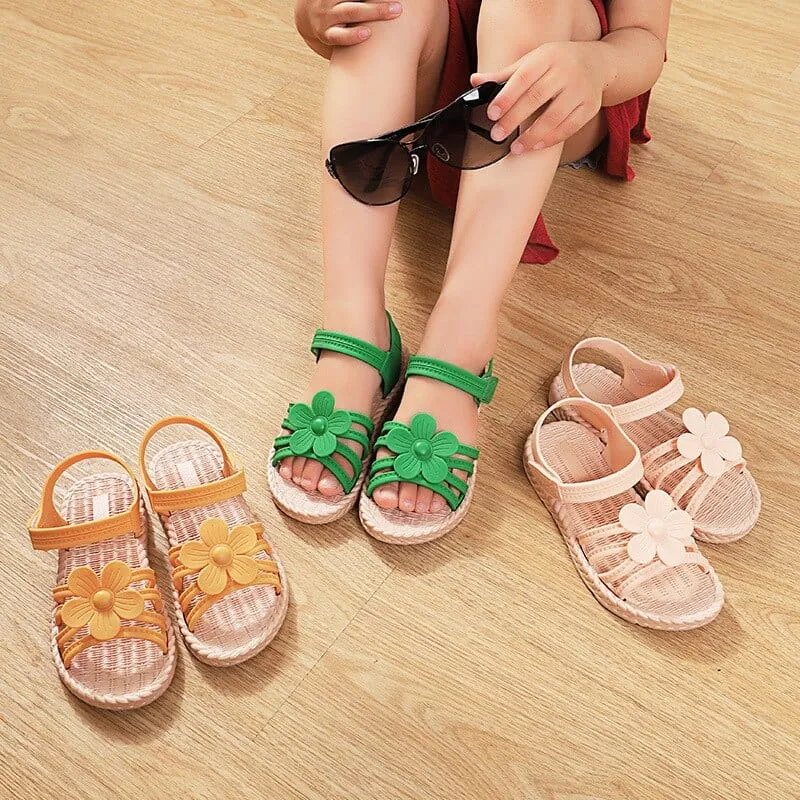 Flower Decor Girls Sandals