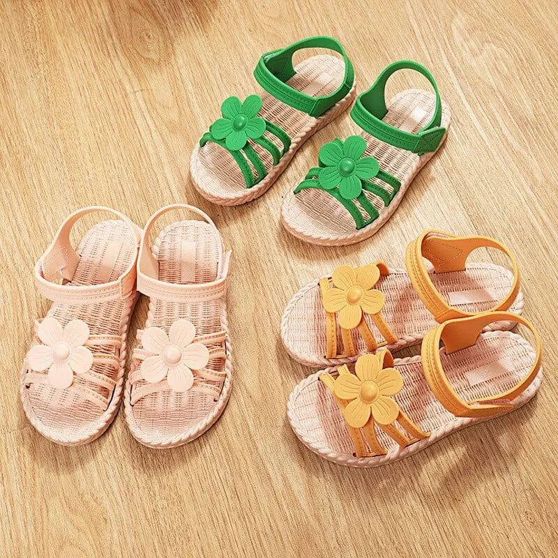Flower Decor Girls Sandals