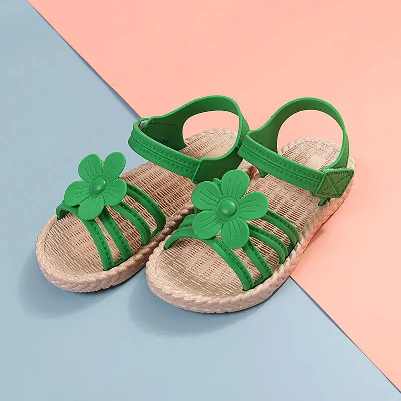 Flower Decor Girls Sandals