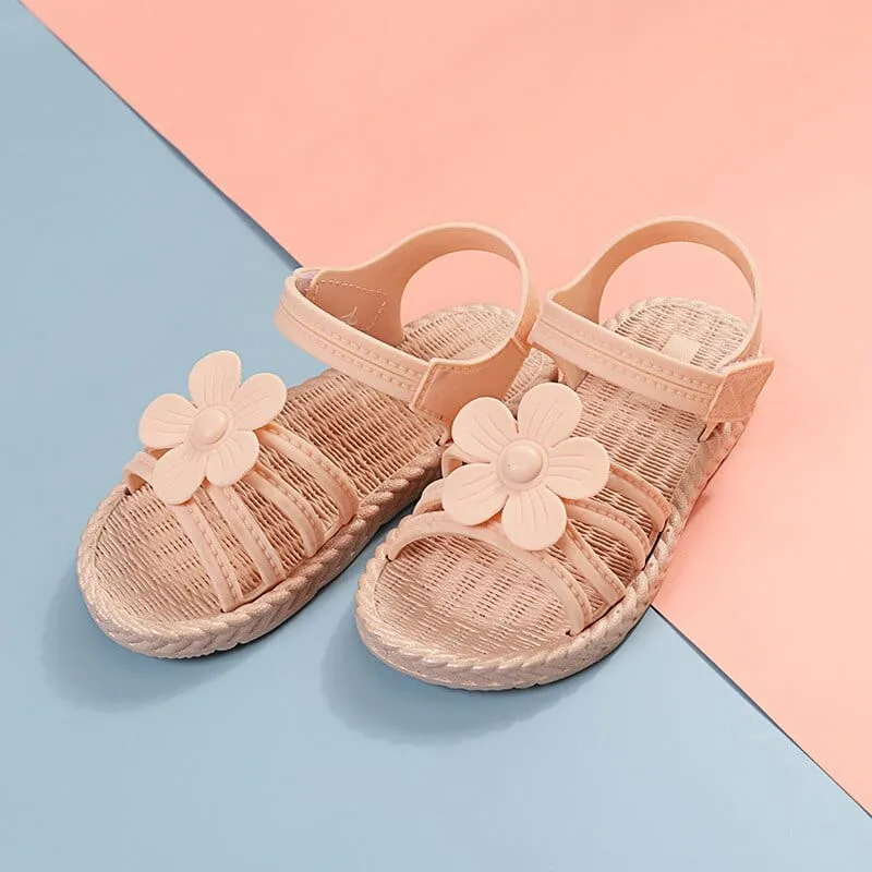 Flower Decor Girls Sandals