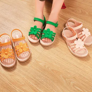 Flower Decor Girls Sandals