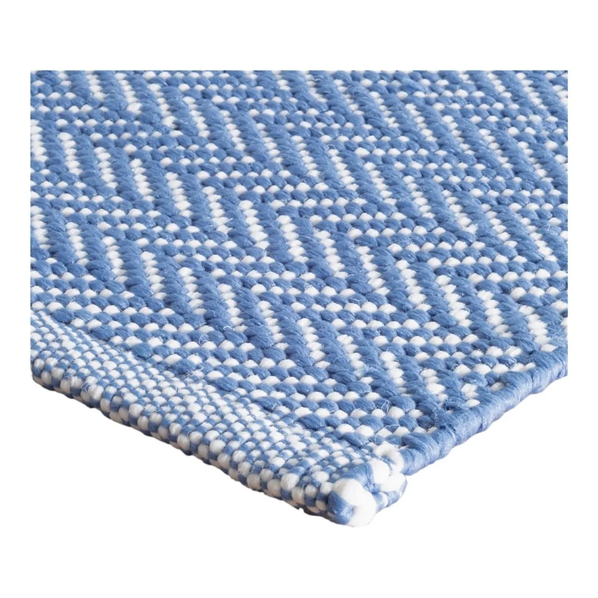 Herringbone Indoor/Outdoor Rug | French Blue