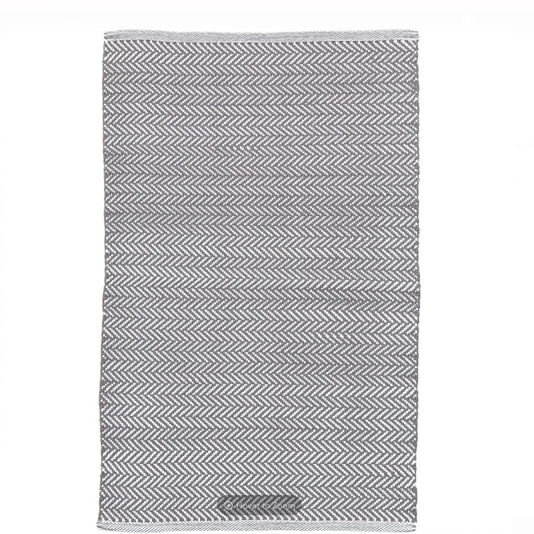 Herringbone Indoor/Outdoor Rug | Shale & White