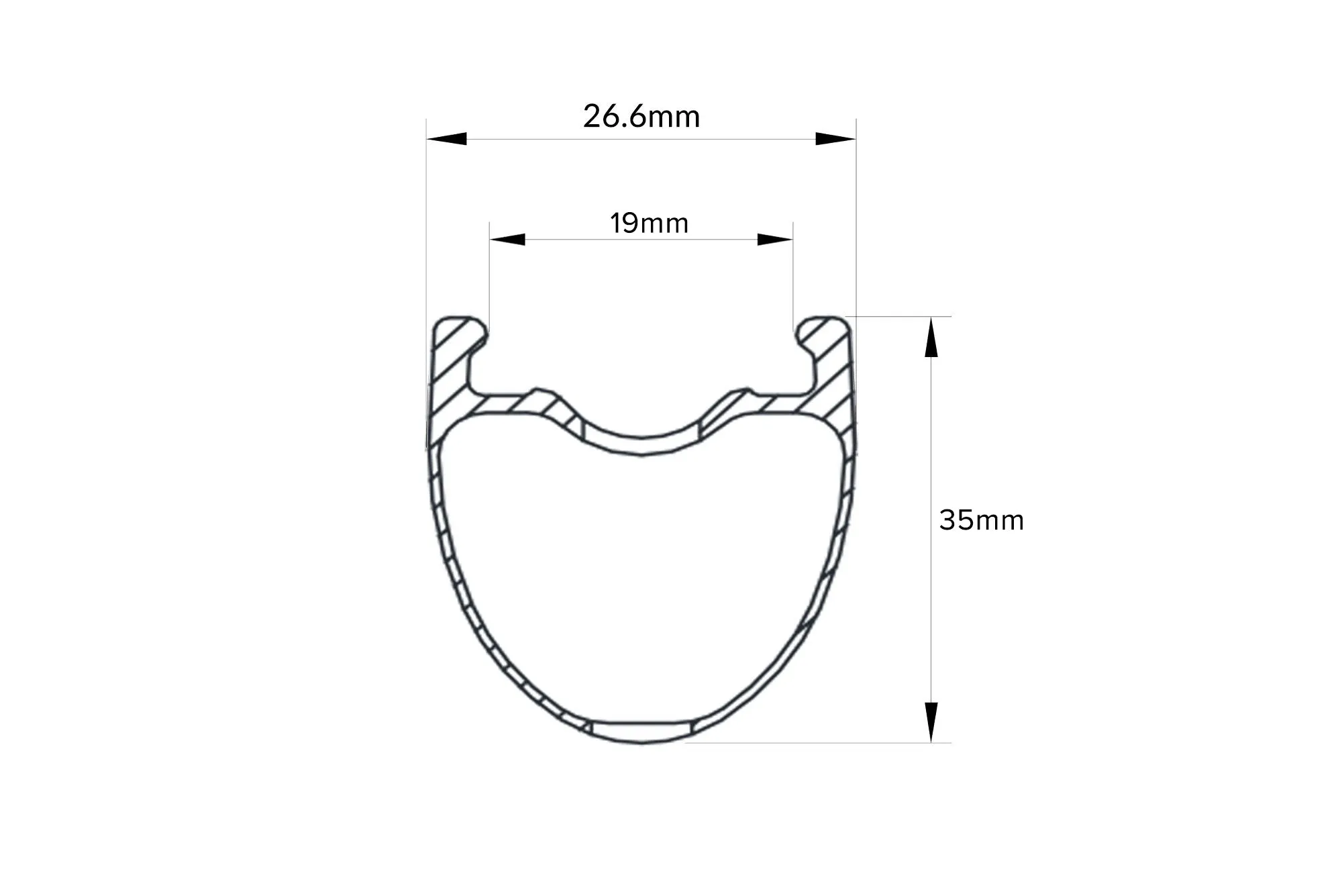 HUNT 35 Carbon Aero Disc Rim | Front