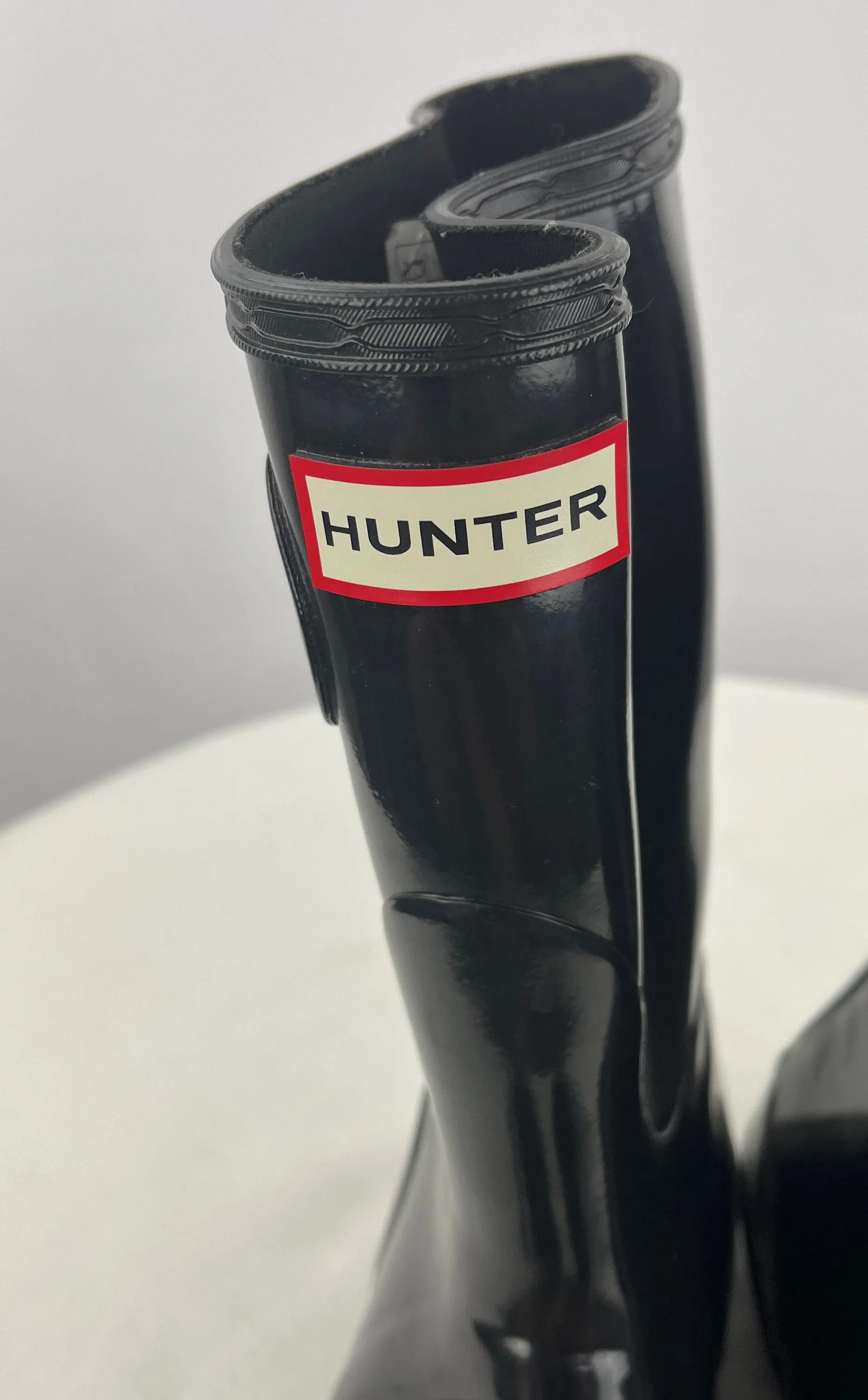 Hunter Original Women's Gloss Short Black Rainboots Size 9