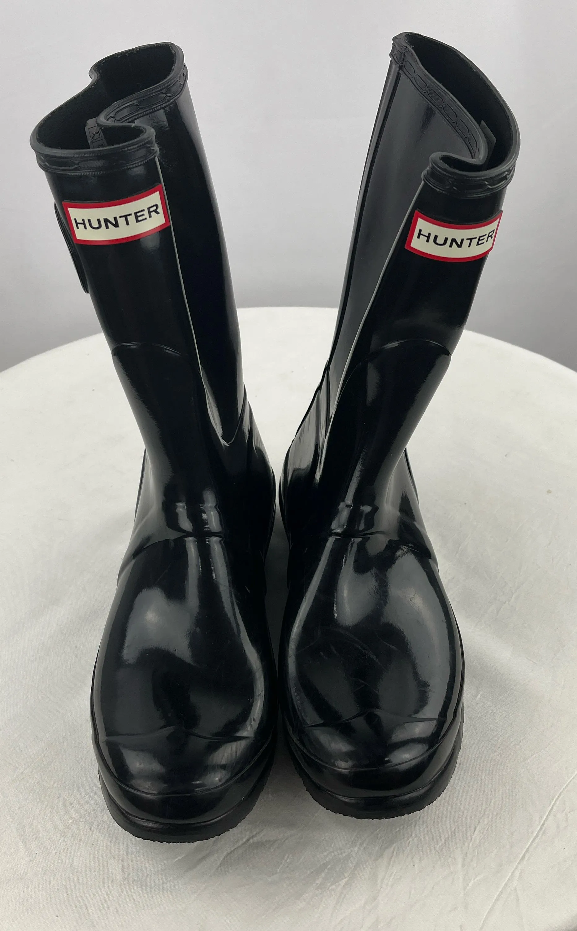 Hunter Original Women's Gloss Short Black Rainboots Size 9