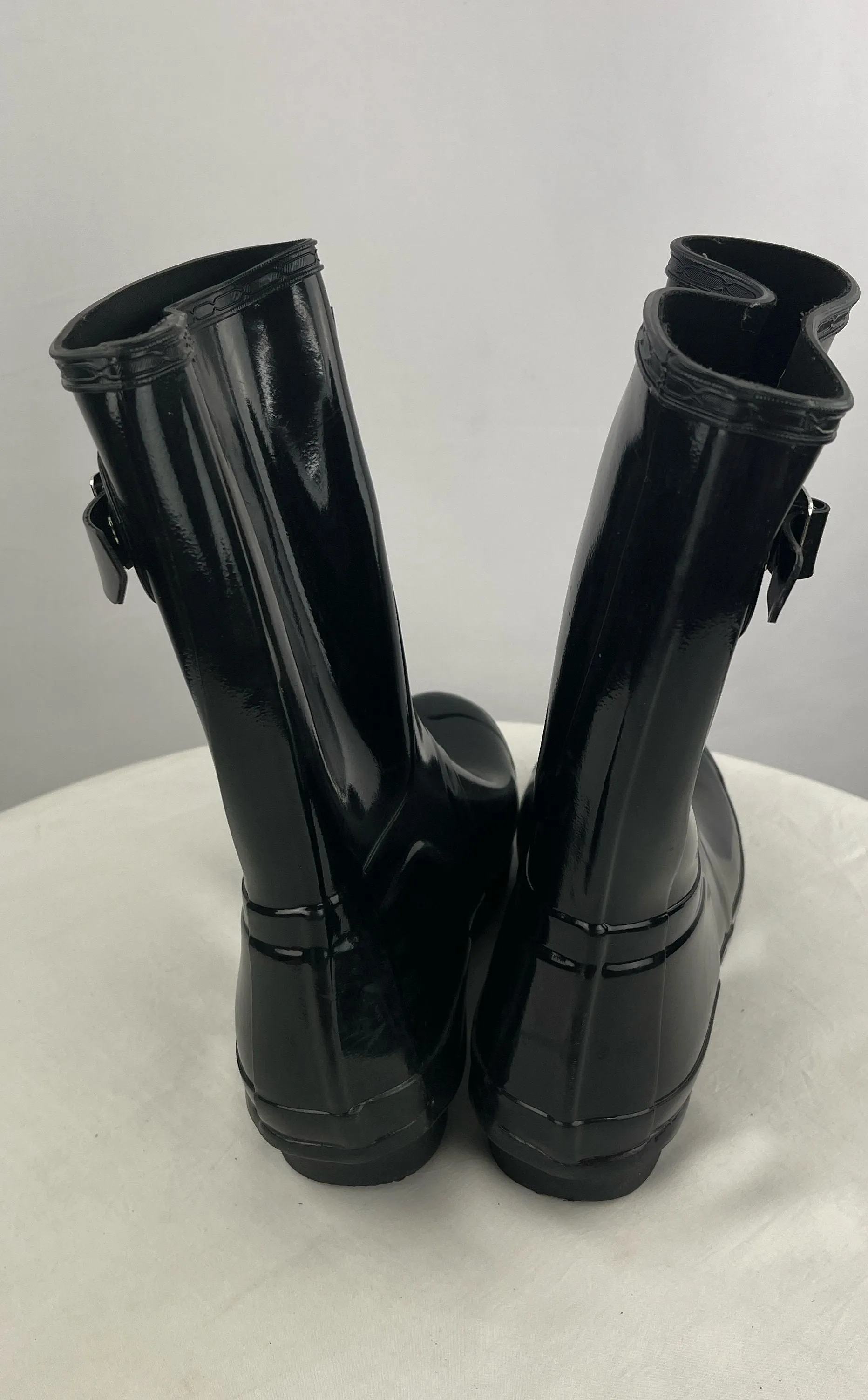 Hunter Original Women's Gloss Short Black Rainboots Size 9