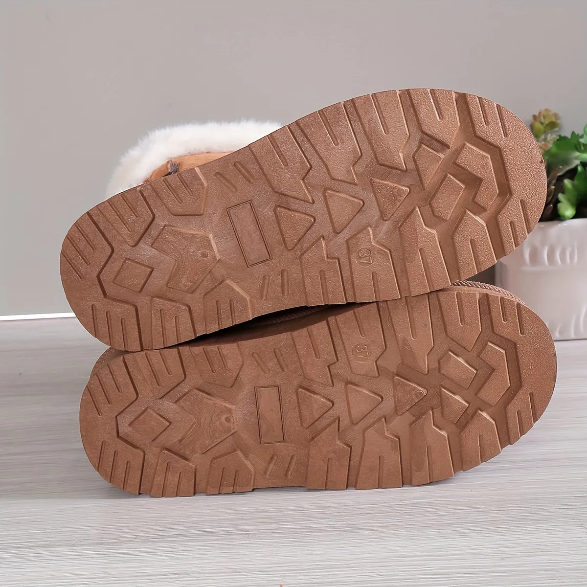 Inara | Stylish Thermo-Lined Plush Boots with Bow Knot – Women’s Warm Winter Footwear, Cozy & Comfortable