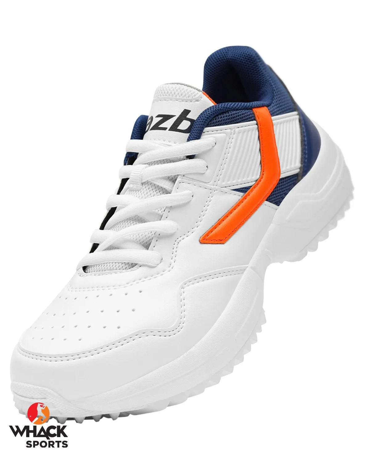 Jazba R1 Junior - Rubber Cricket Shoes - Navy/Orange