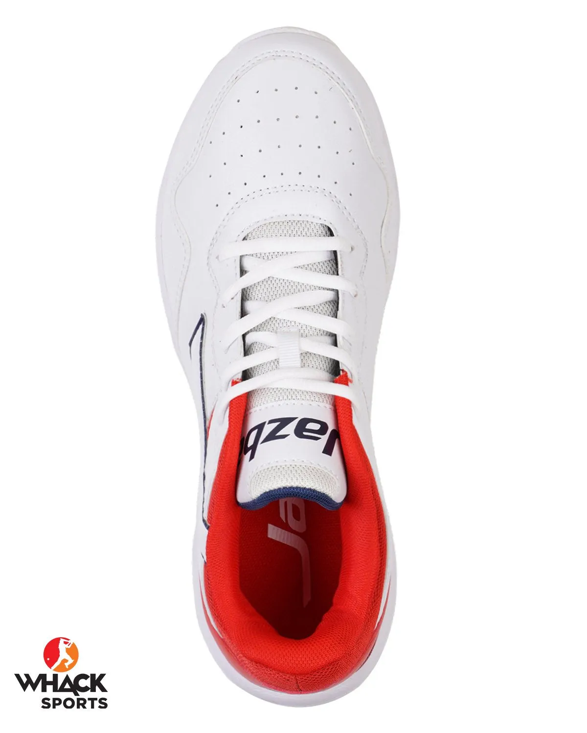 Jazba R1 - Rubber Cricket Shoes - White/Red