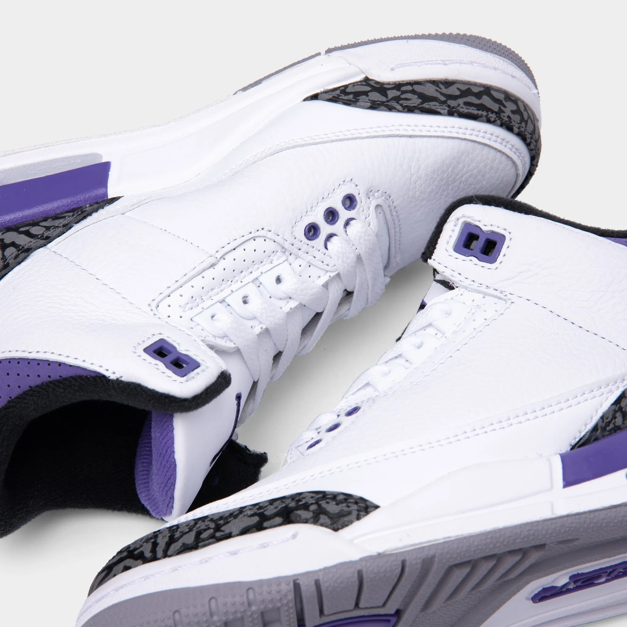Jordan 3 Retro GS White / Black - Dark Iris