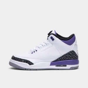 Jordan 3 Retro GS White / Black - Dark Iris