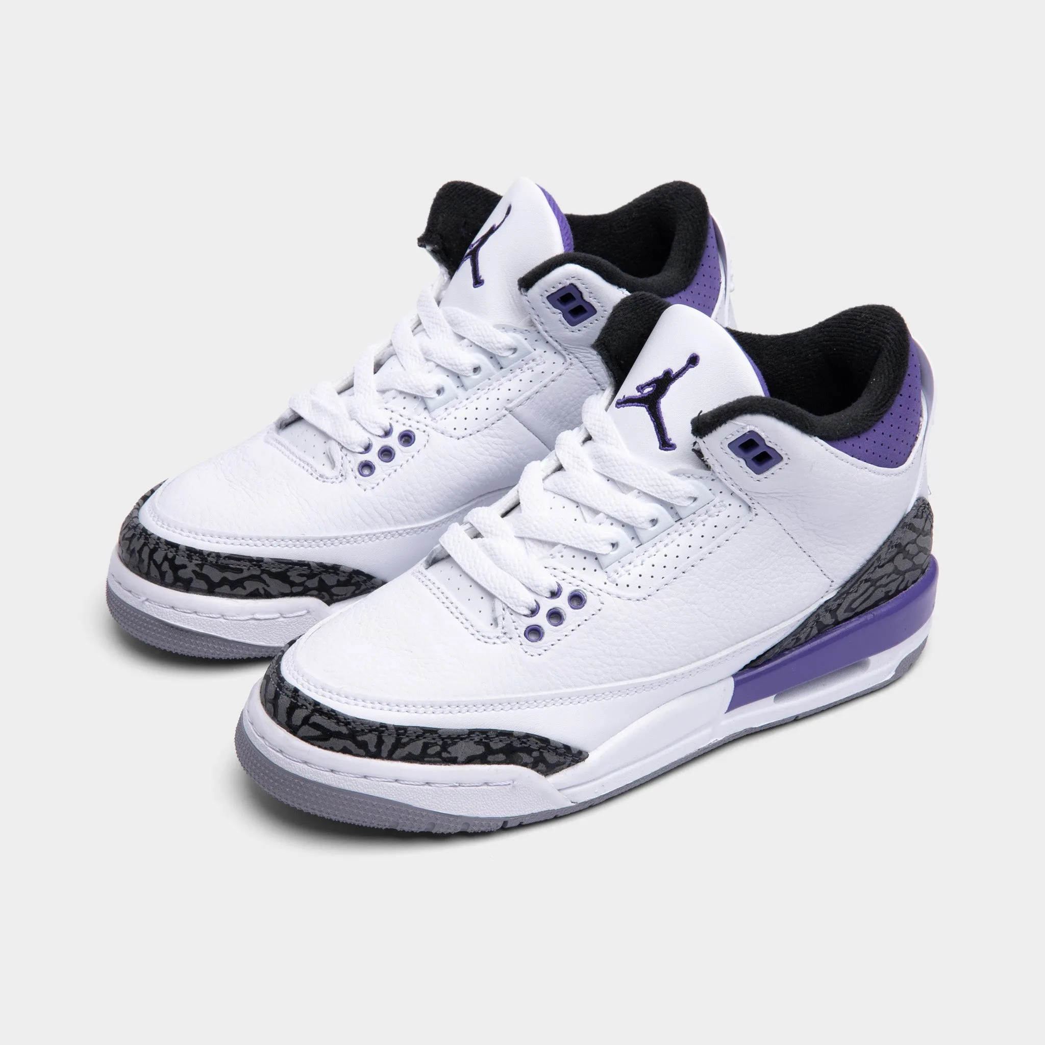 Jordan 3 Retro GS White / Black - Dark Iris