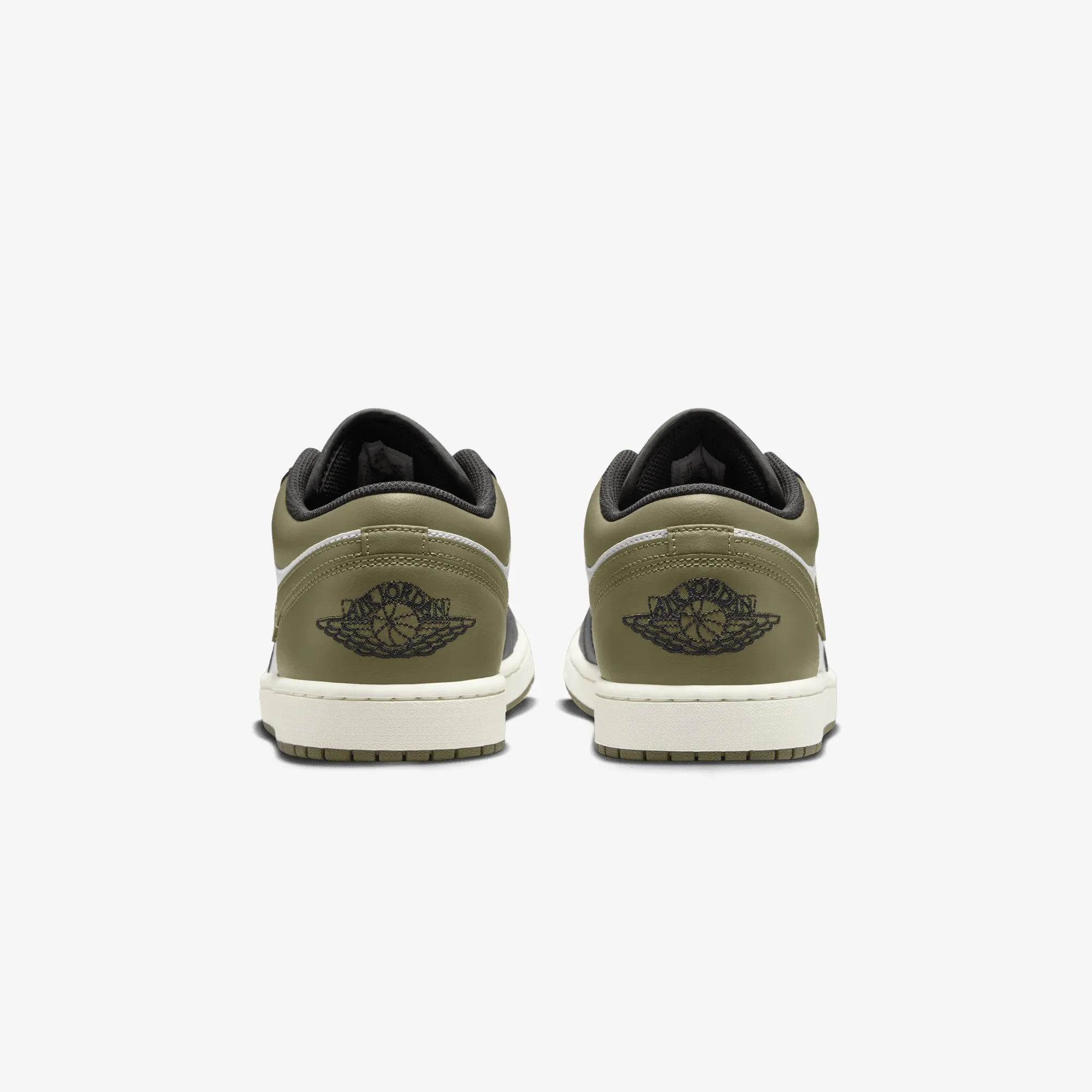 JORDAN | AIR JORDAN 1 LOW { BLACK/WHITE-MEDIUM OLIVE