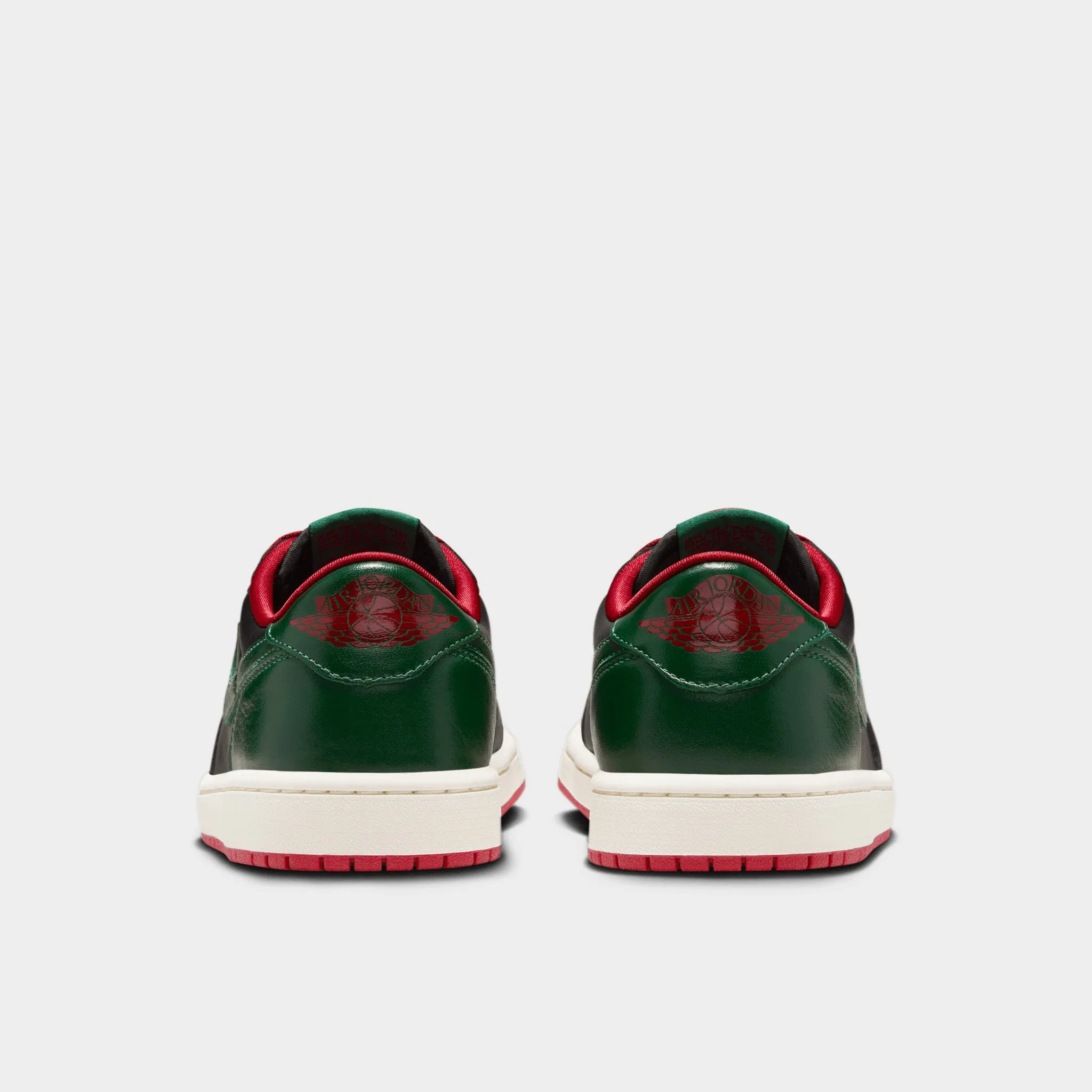 Jordan Women's 1 Low OG Black / Gorge Green - Varsity Red