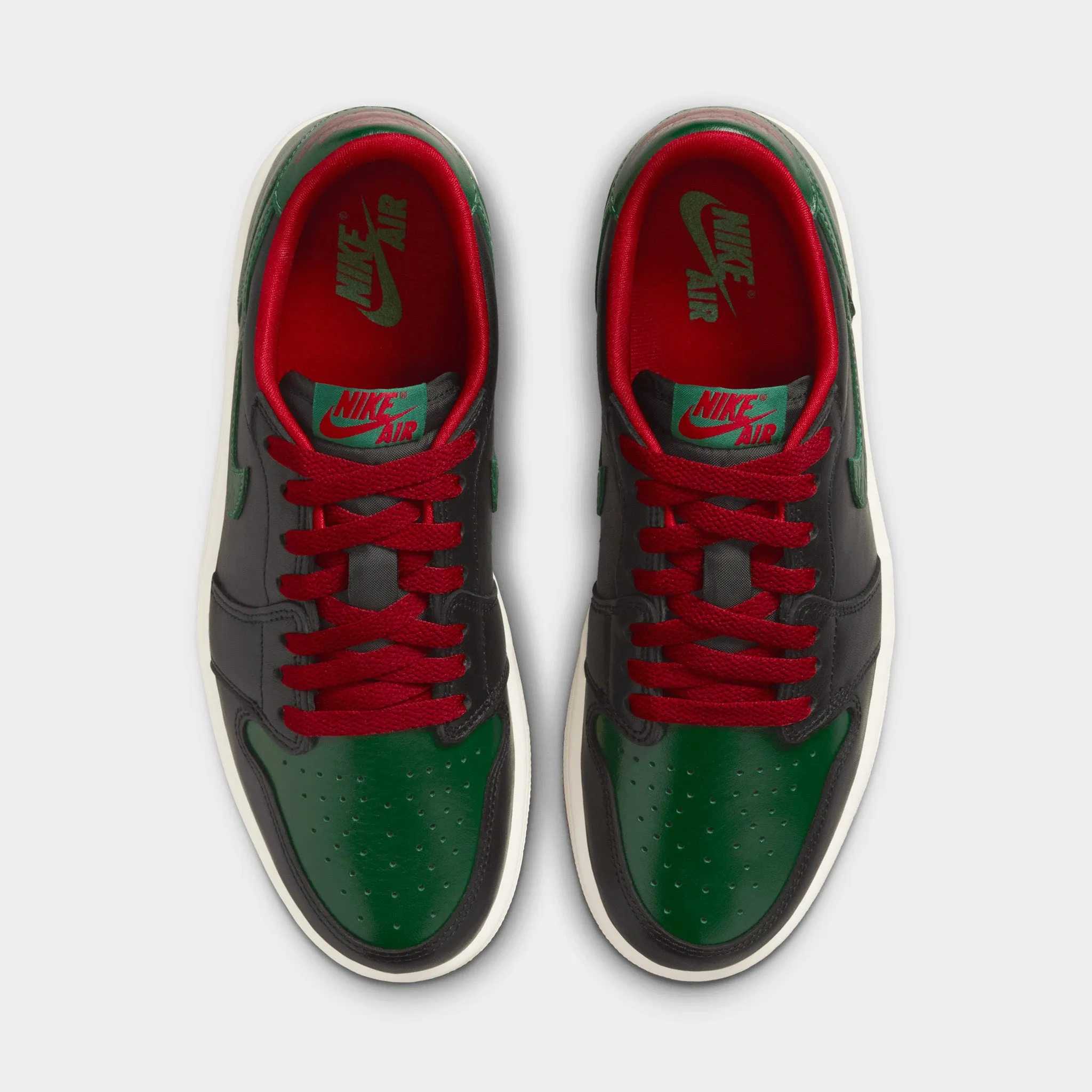 Jordan Women's 1 Low OG Black / Gorge Green - Varsity Red