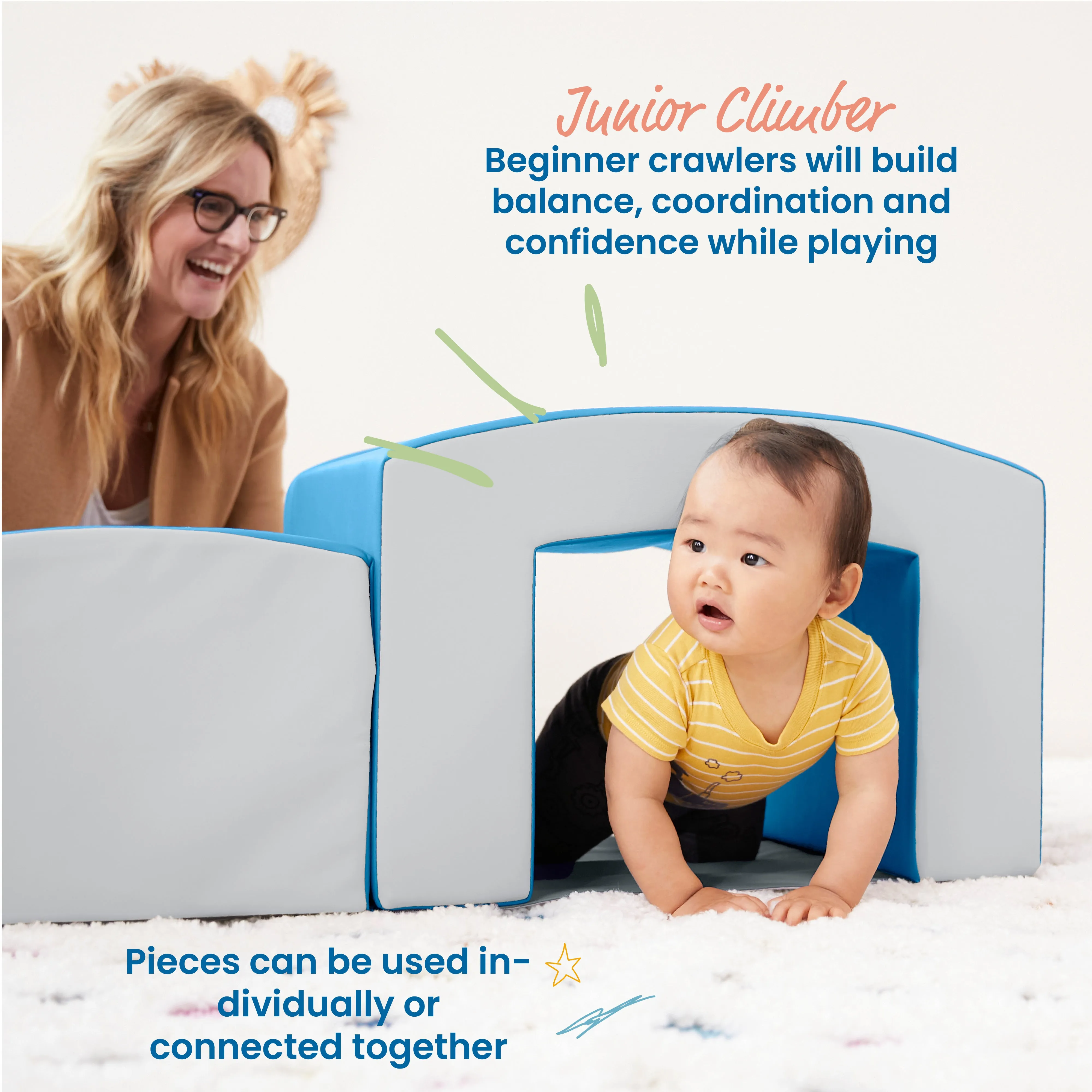 Junior Mix n' Match Tunnel and Bump, Beginner Playset, 2-Pack