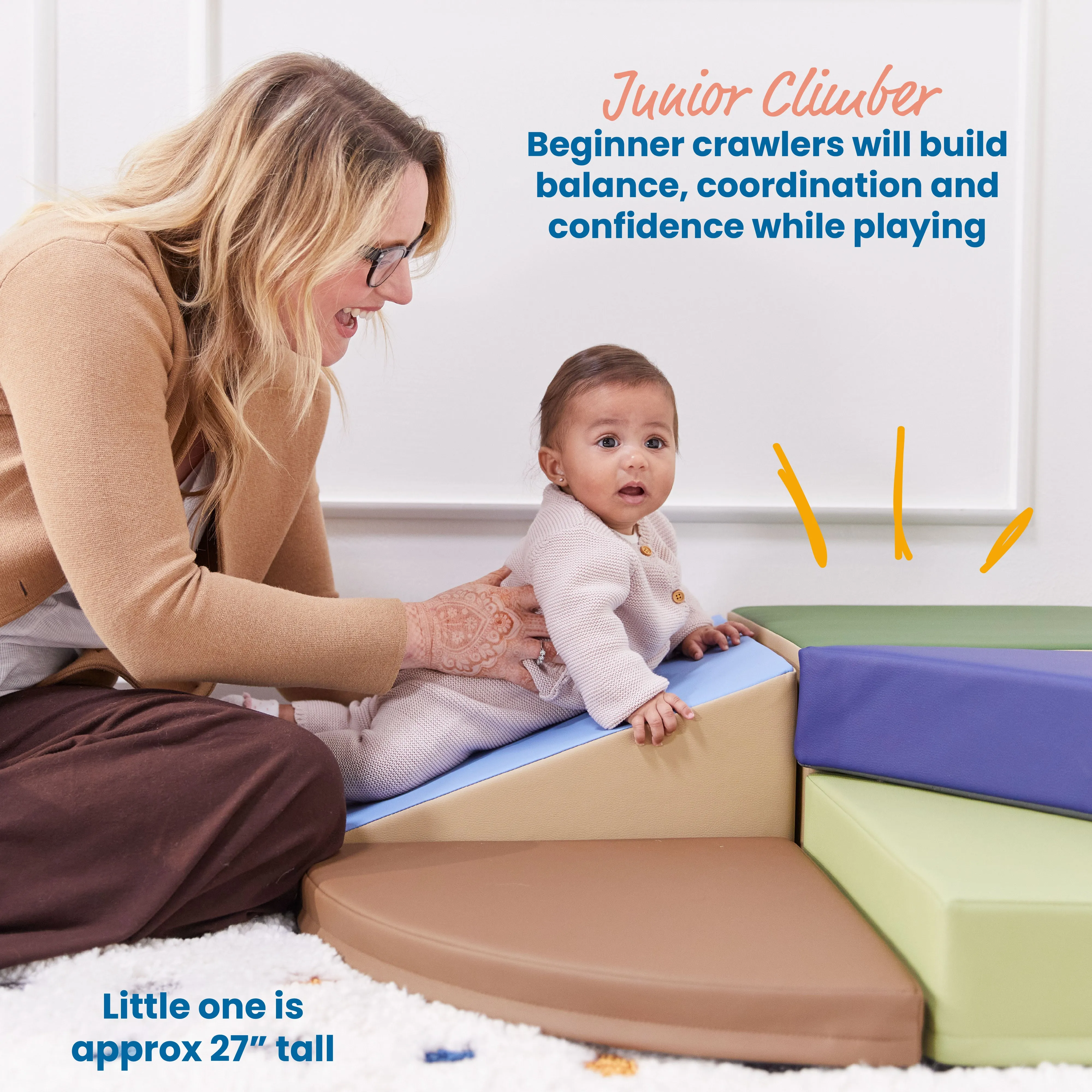 Junior Tiny Twisting Corner Climber, Beginner Playset, 5-Piece