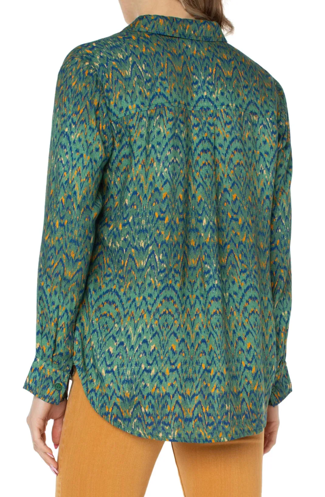 Liverpool Button Up Woven Blouse