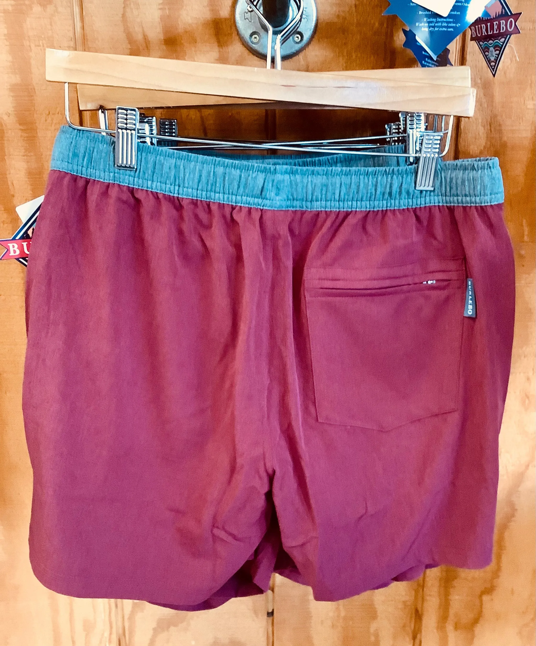 Maroon Mens Athletic Performance Shorts