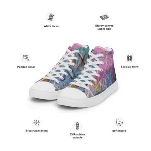 Men’s high Top Canvas Shoes- Light Blue
