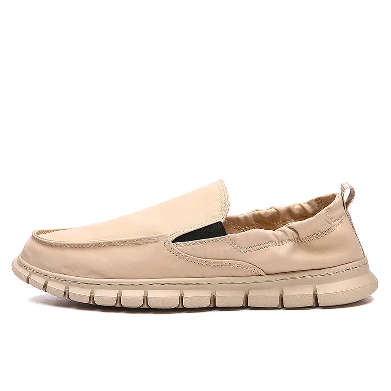 Mens Slip on Loafers Canvas Boat Shoes Casual Walking Outdoor Driving Deck Shoes