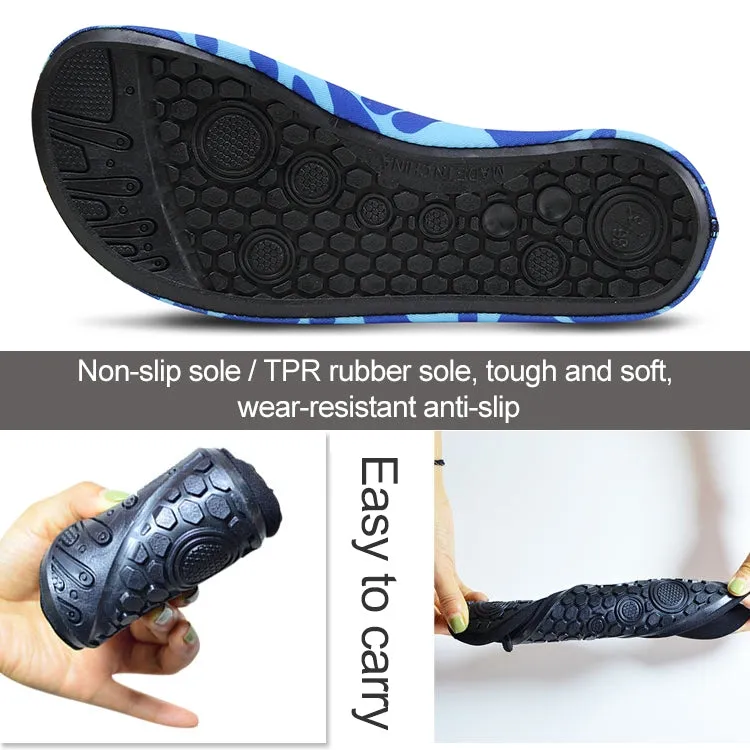 Non-slip Wear-resisting Thick Rubber Sole Diving Shoes and  Socks, One Pair, Size:M (Blue)