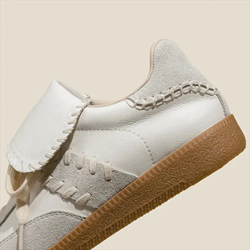 Pre Order:  Retro Lace Up Flat Bottom Sneakers