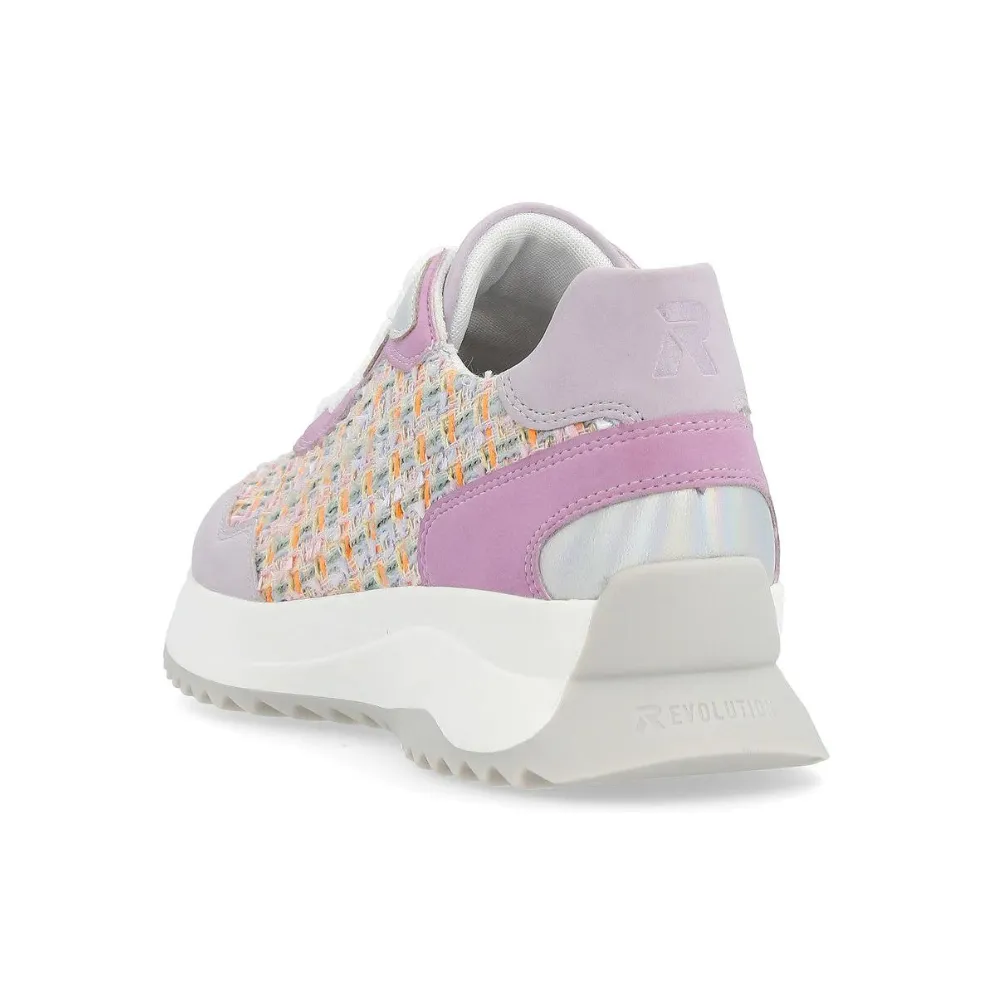 Rieker W1300 Dhara Pastel Multi Leather Sneaker (Women's)