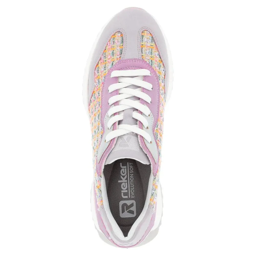 Rieker W1300 Dhara Pastel Multi Leather Sneaker (Women's)