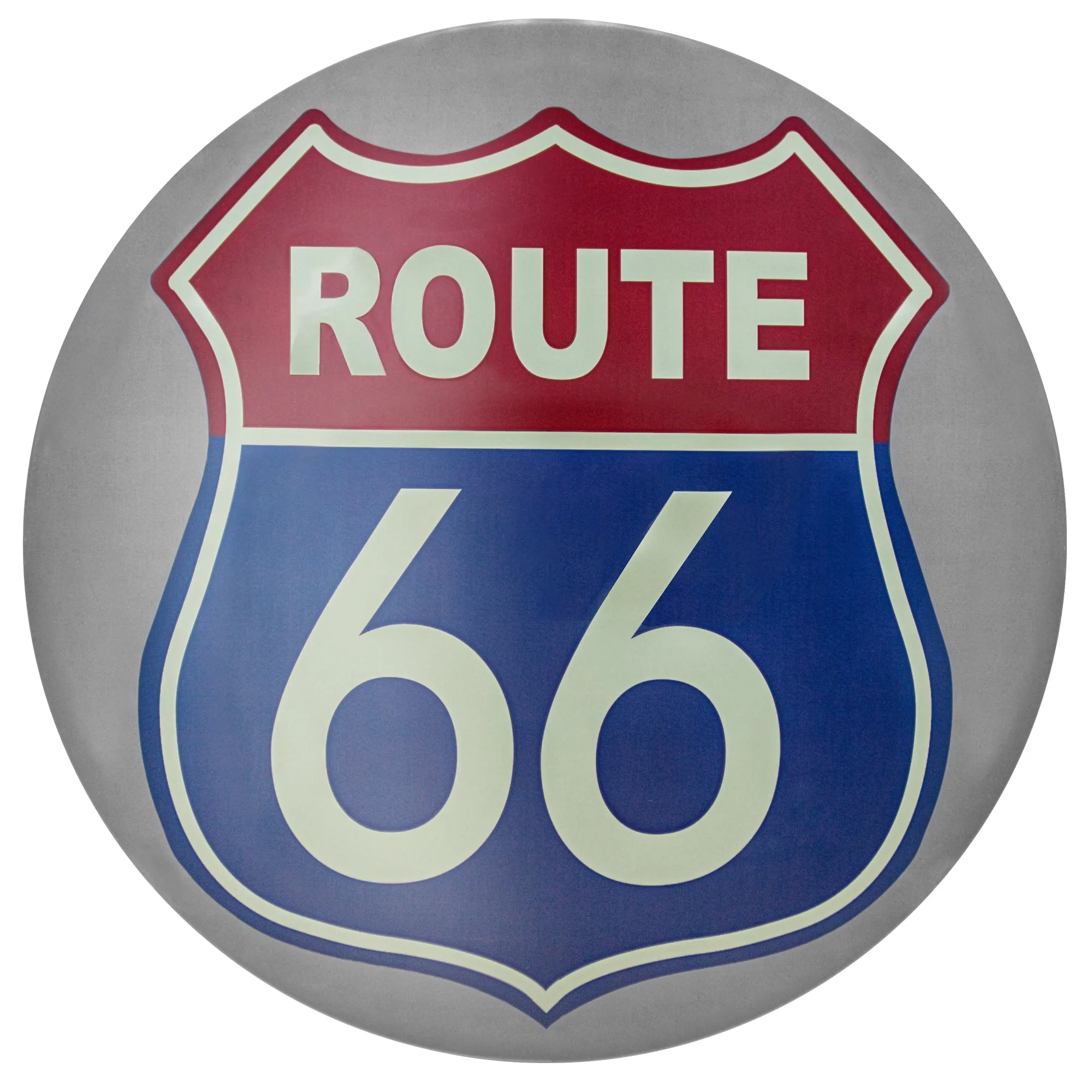 Route 66 Dome Metal Sign (15")