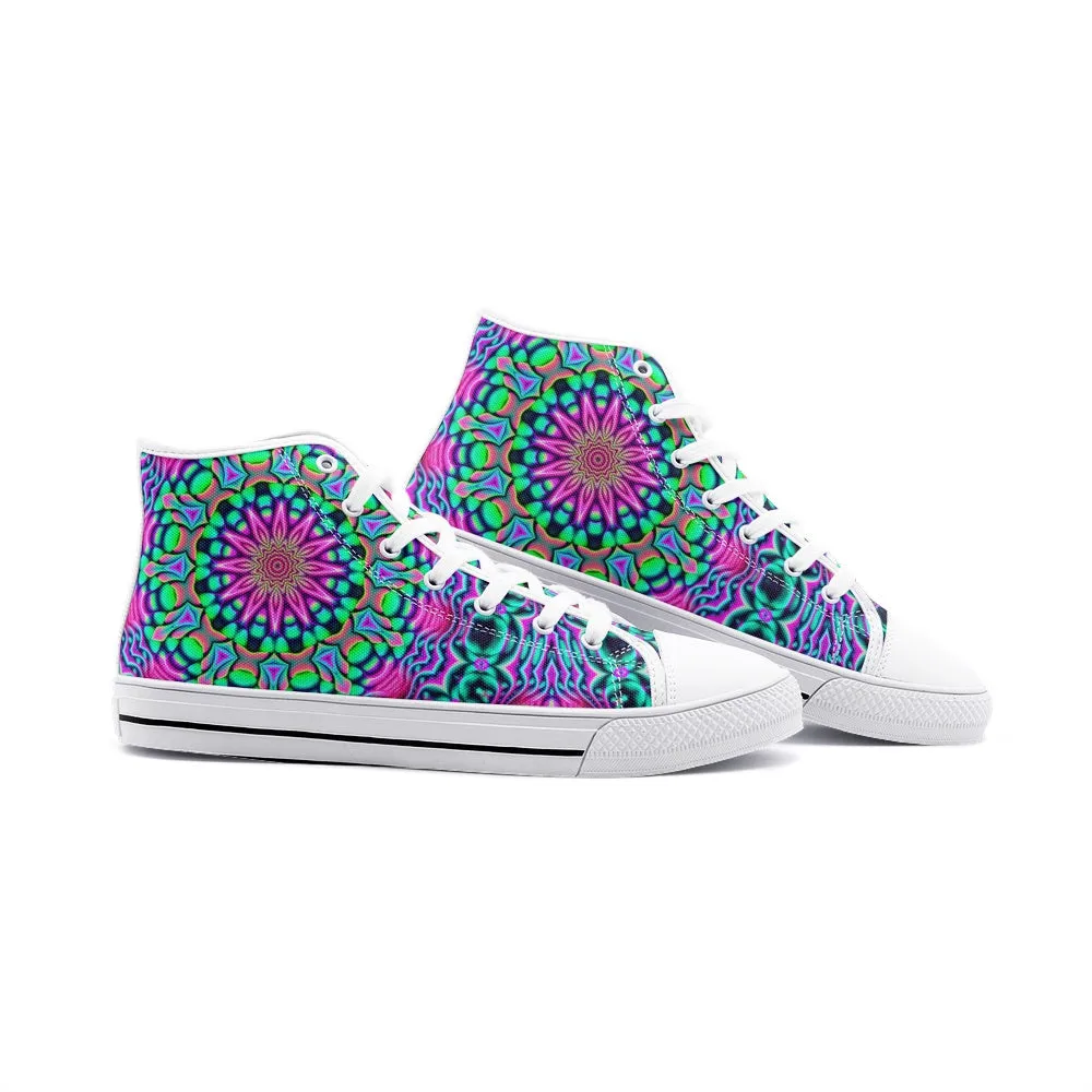 SEAFOAM SERENITY | IMRAN | Unisex High Top Canvas Shoes